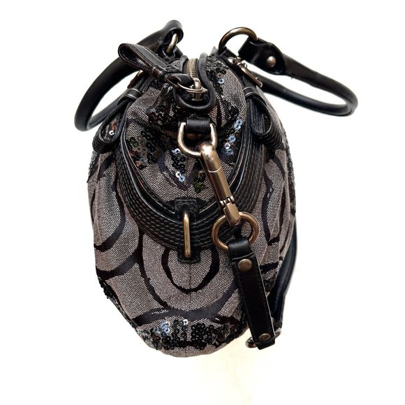 Coach Madison Metallic canvas Sequin Bag - Picture 6 of 15